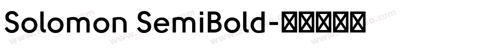 Solomon SemiBold字体转换
